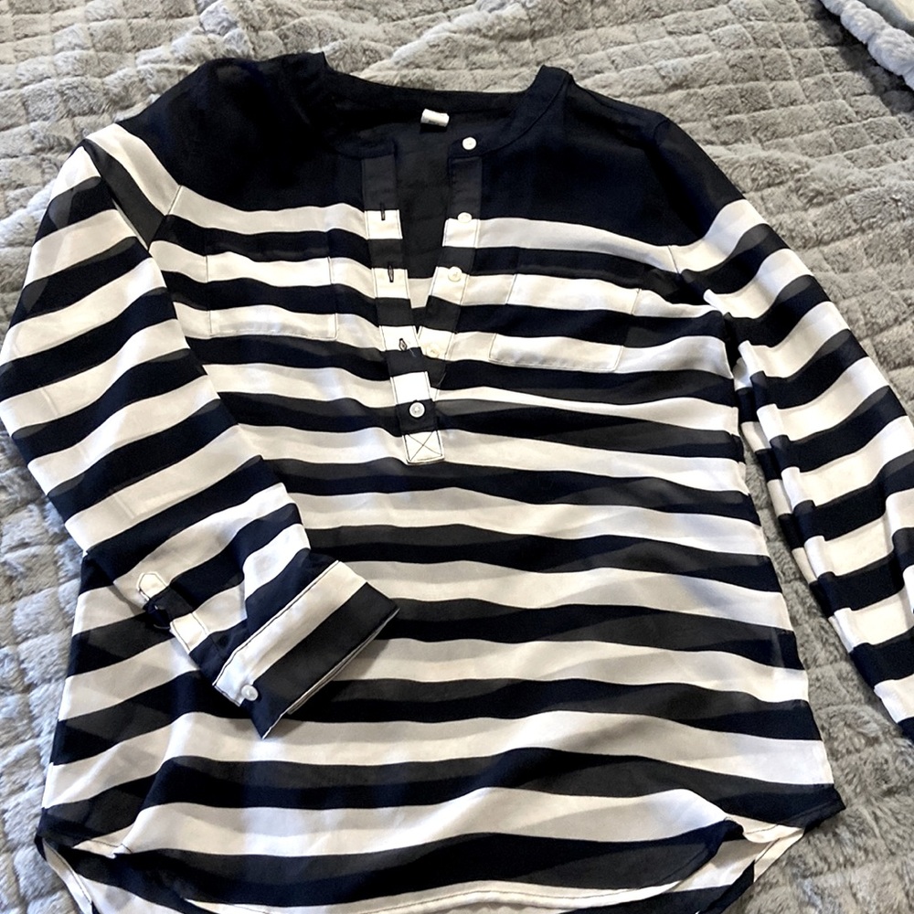 Sheer striped blouse